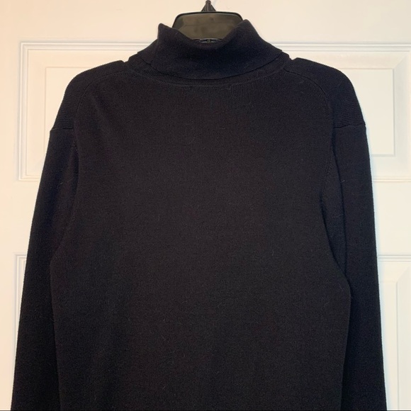 VINTAGE Eddie Bauer Turtleneck Black Knit Sweater Size L - Picture 4 of 6